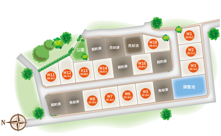 【エンブルタウン袋井鷲巣】残り13／21区画！　建築条件なしで即引渡し可！