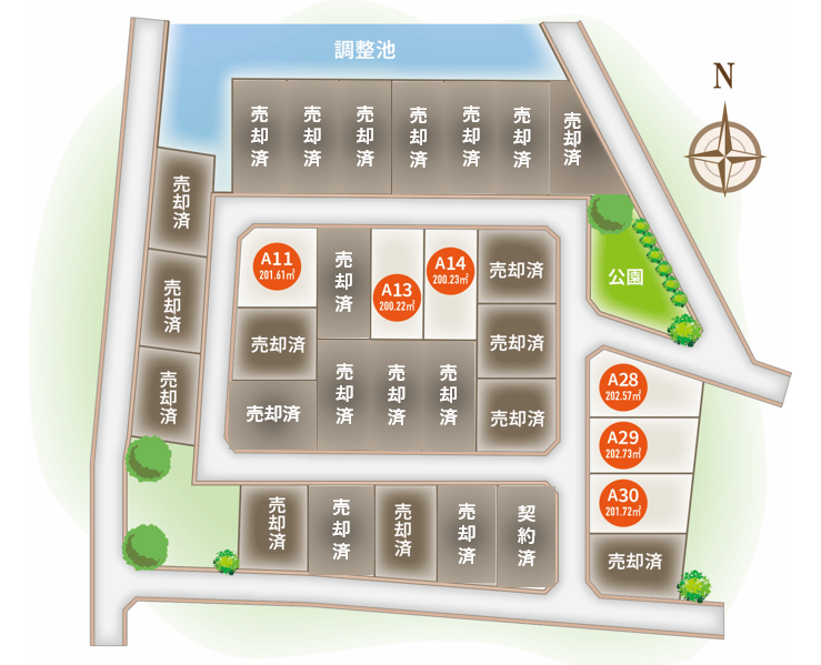 【エンブルタウン袋井愛野】残り6／31区画！　建築条件なしで即引渡し可！
