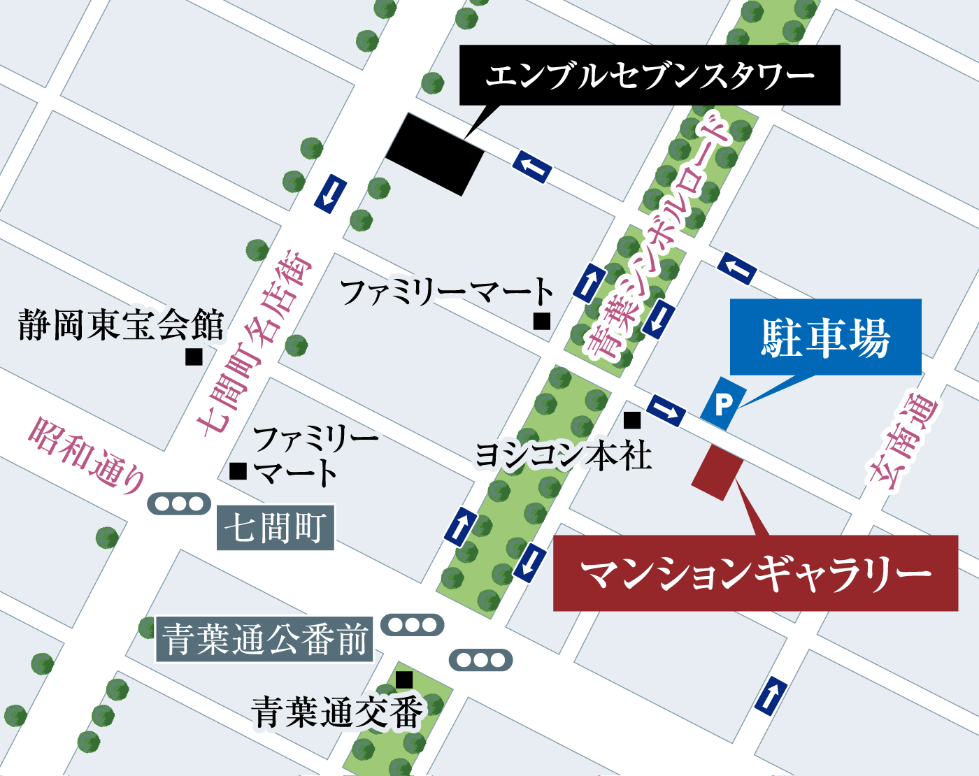マンションギャラリーへの案内図